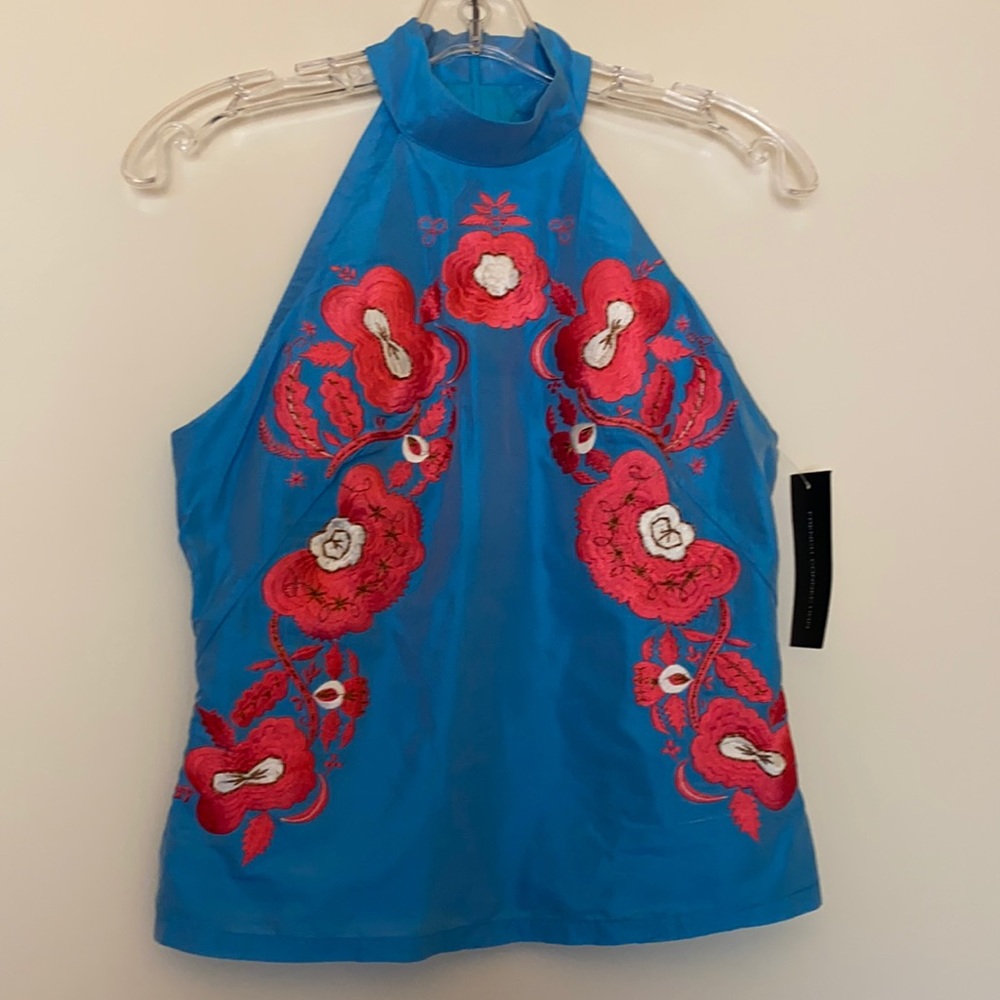 NWT French Connection Embroidered Top Size 4